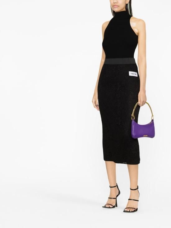 Dolce & Gabbana DOLCE & GABBANA Women Mid Skirts F4CNWT FLRFFN0000 Black Size 27" / US 4 / IT 40 - 3 Thumbnail