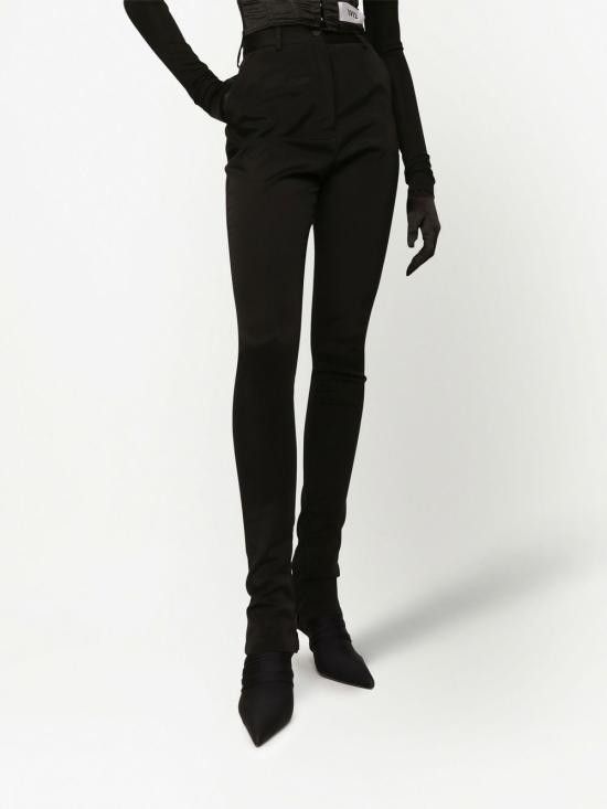 Dolce & Gabbana DOLCE & GABBANA Women Straight Pants FTCXCT FURLEN0000 Black Size 27" / US 4 / IT 40 - 3 Thumbnail
