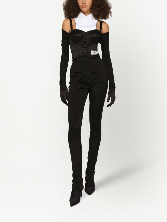 Dolce & Gabbana DOLCE & GABBANA Women Straight Pants FTCXCT FURLEN0000 Black Size 27" / US 4 / IT 40 - 4 Thumbnail