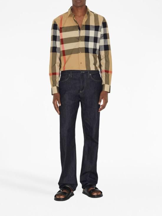Burberry BURBERRY Men Long Tops 8071445 A7028 Beige Size US L / EU 52-54 / 3 - 3 Thumbnail