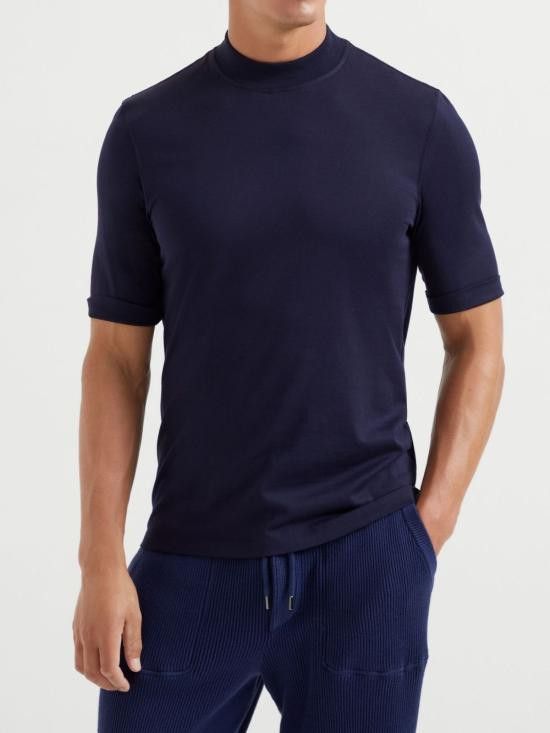 Brunello Cucinelli BRUNELLO CUCINELLI Men T-Shirts M0B131396 C6134 Blue Size US M / EU 48-50 / 2 - 4 Thumbnail