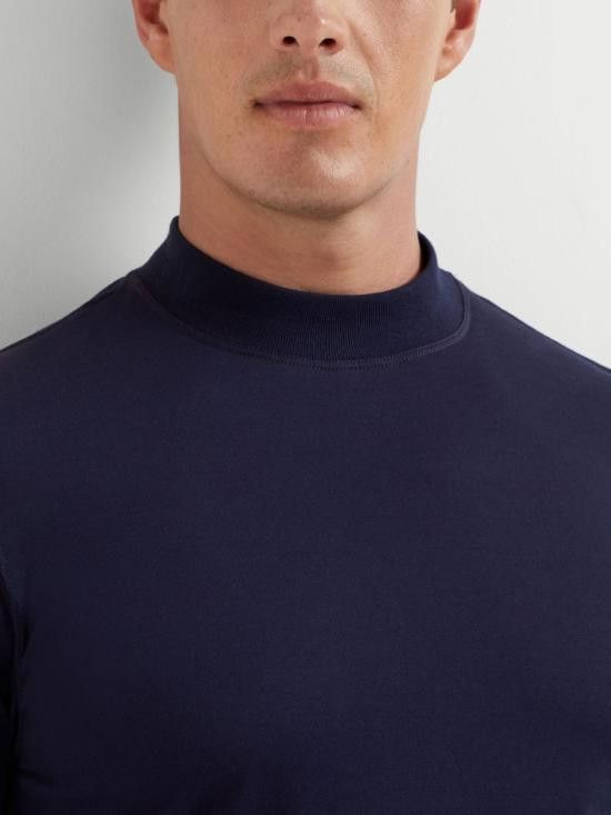 Brunello Cucinelli BRUNELLO CUCINELLI Men T-Shirts M0B131396 C6134 Blue Size US M / EU 48-50 / 2 - 2 Thumbnail