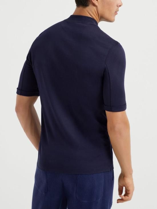 Brunello Cucinelli BRUNELLO CUCINELLI Men T-Shirts M0B131396 C6134 Blue Size US XXL / EU 58 / 5 - 3 Thumbnail