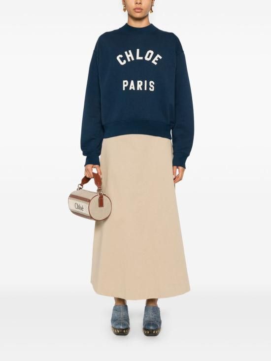 Chloe CHLOE Women Hoodies CH24AJH12192 4C6 Blue Size L / US 10 / IT 46 - 3 Thumbnail