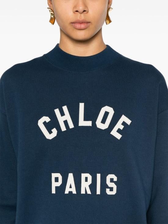 Chloe CHLOE Women Hoodies CH24AJH12192 4C6 Blue Size S / US 4 / IT 40 - 4 Thumbnail