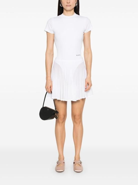 Alaia ALAIA Women Mid Skirts AA9J2306K053A 000 White Size 27" / US 4 / IT 40 - 3 Thumbnail