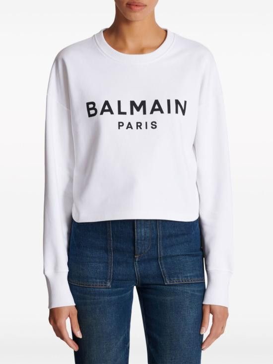 BALMAIN Women Hoodies CF1JO065 BB02GAB White
