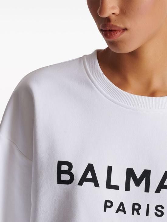 Balmain BALMAIN Women Hoodies CF1JO065 BB02GAB White Size M / US 6-8 / IT 42-44 - 4 Thumbnail