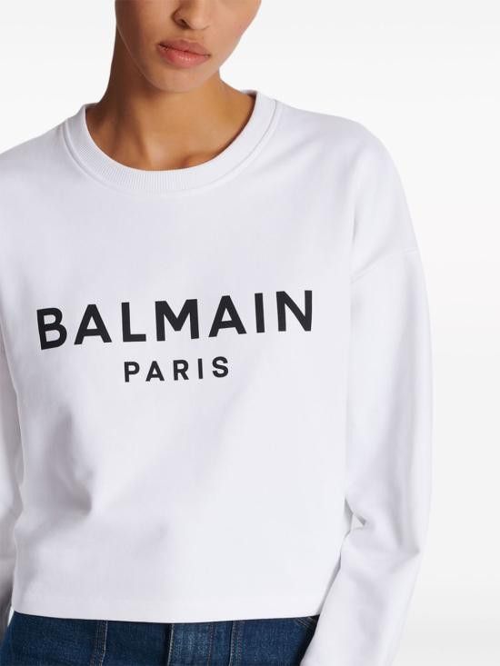 Balmain BALMAIN Women Hoodies CF1JO065 BB02GAB White Size M / US 6-8 / IT 42-44 - 2 Thumbnail
