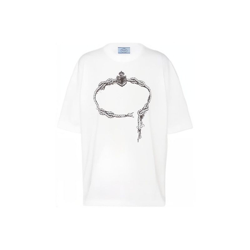 Prada Prada SS22 Relaxed White Short Sleeve T-Shirt Size US S / EU 44-46 / 1 - 9 Thumbnail