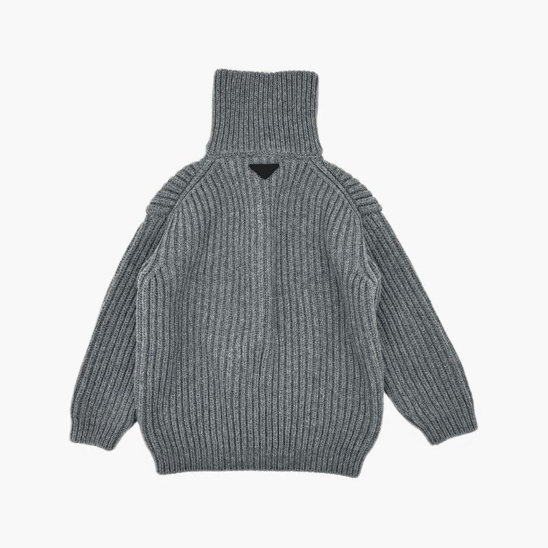 Prada Prada SS22 Gray Wool Knit Long Sleeve Sweater Size US S / EU 44-46 / 1 - 3 Thumbnail