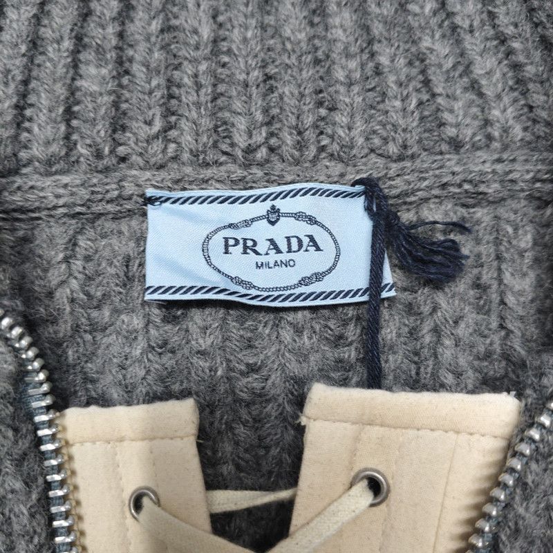 Prada Prada SS22 Gray Wool Knit Long Sleeve Sweater Size US S / EU 44-46 / 1 - 4 Thumbnail