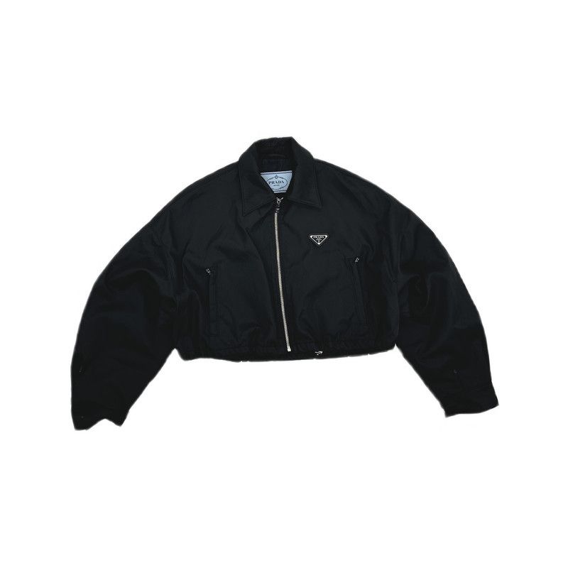 Prada Prada Black Cropped Long Sleeve Jacket Size US XS / EU 42 / 0 - 9 Thumbnail