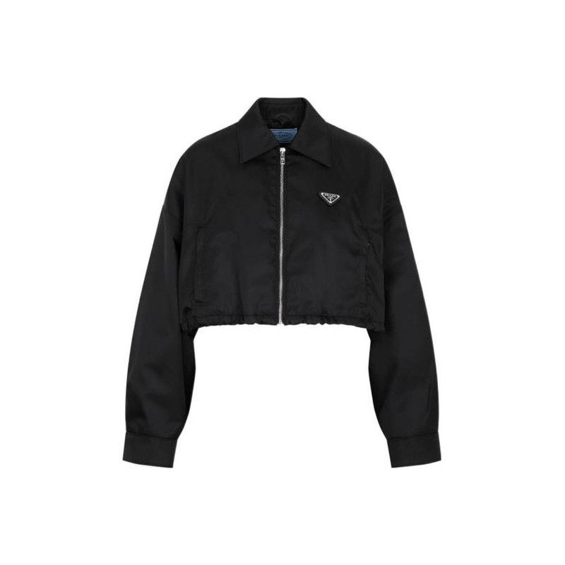 Prada Prada Black Cropped Long Sleeve Jacket Size US XS / EU 42 / 0 - 11 Thumbnail