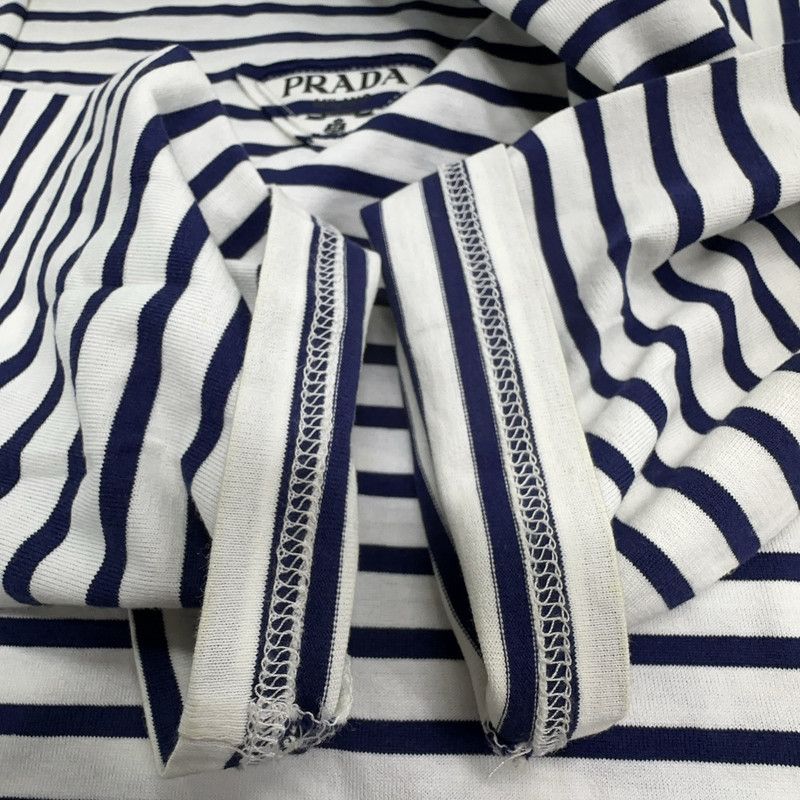 Prada Prada Striped Long Sleeve Knit T-Shirt Size US XS / EU 42 / 0 - 5 Thumbnail