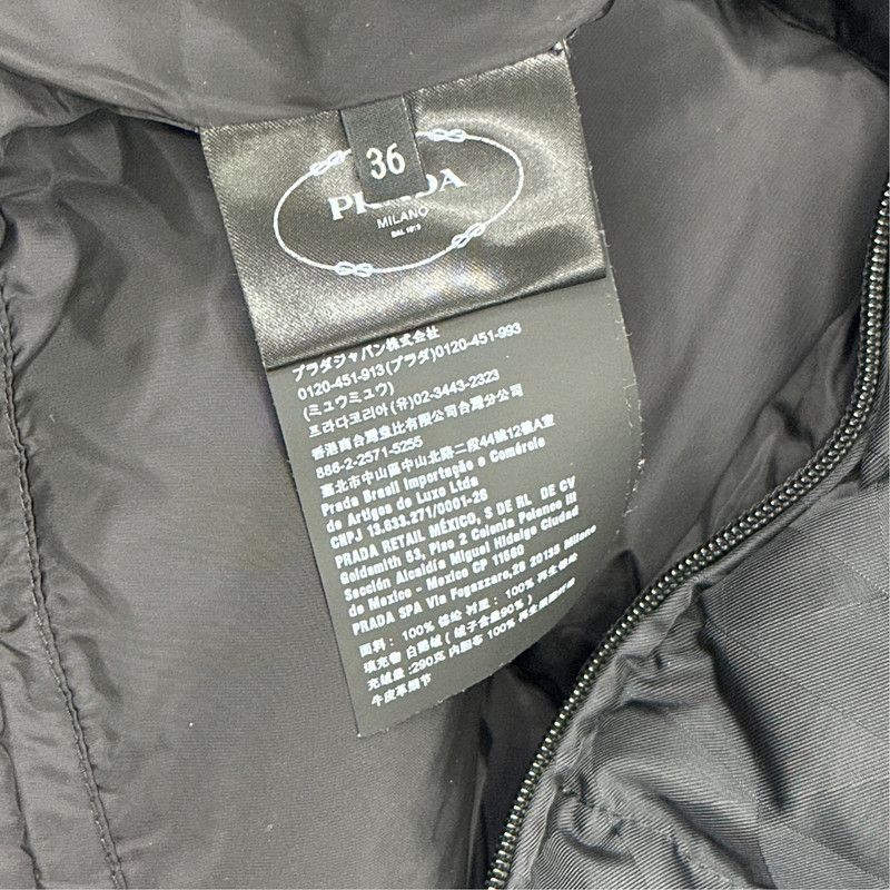 Prada Prada Black Cropped High Neck Jacket Size US XS / EU 42 / 0 - 4 Thumbnail