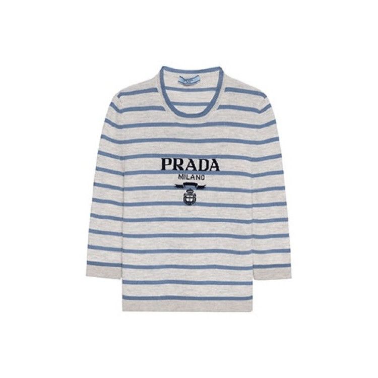 Prada Prada SS23 Striped Knit Short Sleeve Top Size US M / EU 48-50 / 2 - 2 Thumbnail