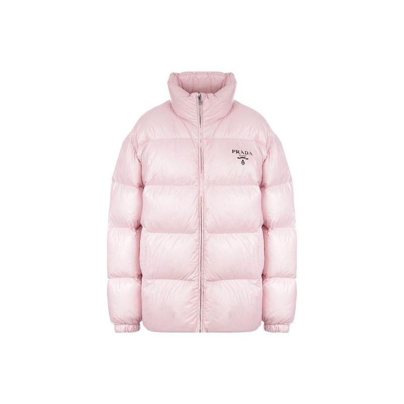 Prada Prada FW22 Pink Letter Print Zip Puffer Jacket Size US S / EU 44-46 / 1 - 5 Thumbnail