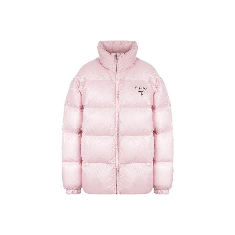 Prada Prada FW22 Pink Letter Print Zip Puffer Jacket Size US S / EU 44-46 / 1 - 12 Thumbnail