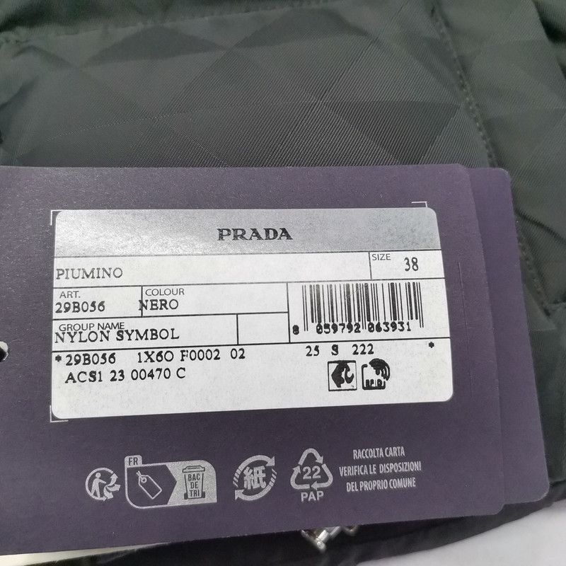 Prada Prada Black Zip Cropped Long Sleeve Jacket Size US S / EU 44-46 / 1 - 5 Thumbnail