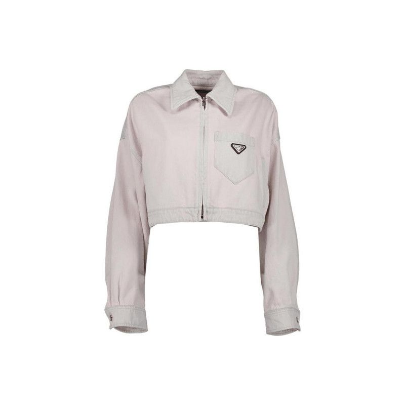 Prada Prada Pink Triangle Logo Short Jacket Size US S / EU 44-46 / 1 - 6 Thumbnail