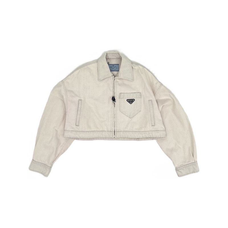 Prada Prada Pink Triangle Logo Short Jacket Size US S / EU 44-46 / 1 - 2 Thumbnail