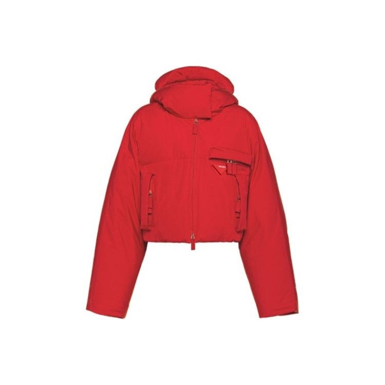 Prada Prada Red Short Down Jacket for Women Size US S / EU 44-46 / 1 - 6 Thumbnail