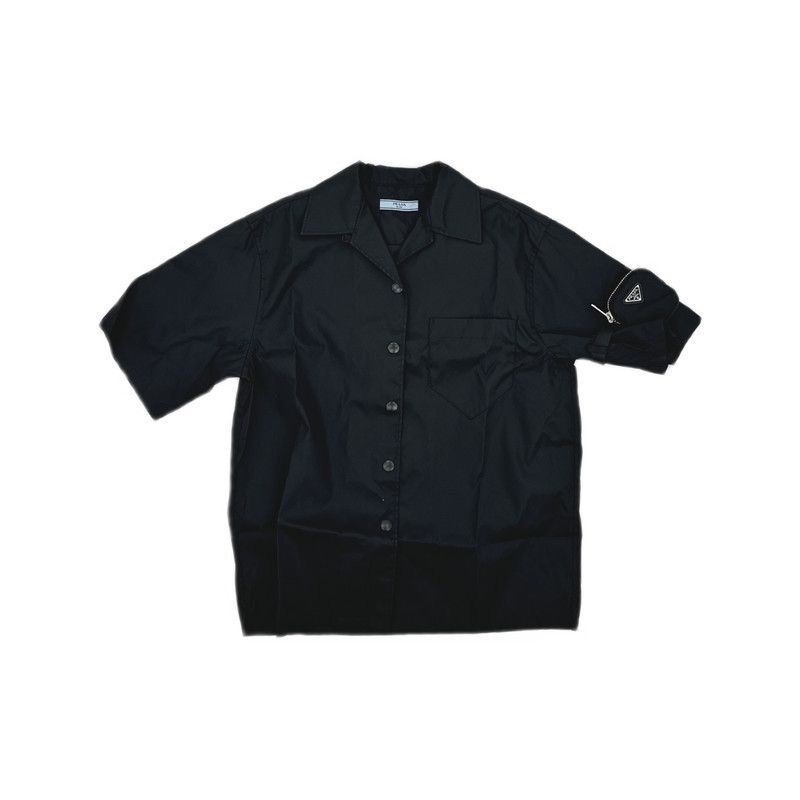 Prada Prada Black Logo Pocket Short Sleeve Shirt Size US S / EU 44-46 / 1 - 4 Thumbnail