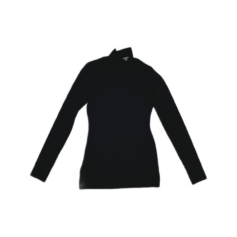 Prada Prada High Neck Black Knit Top Size US S / EU 44-46 / 1 - 7 Thumbnail