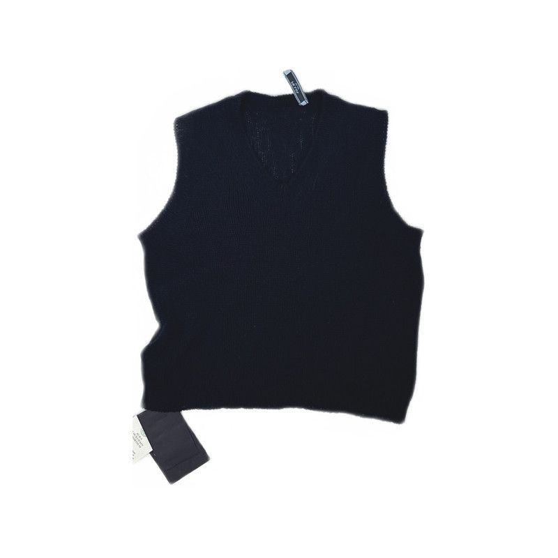 Prada Prada Navy Blue Sleeveless Cashmere Sweater Size US S / EU 44-46 / 1 - 6 Thumbnail