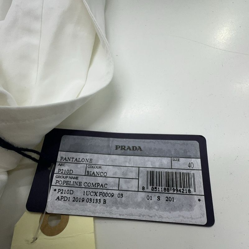 Prada Prada SS23 White Ankle Zip Casual Pants Size US 40 / EU 56 - 2 Thumbnail