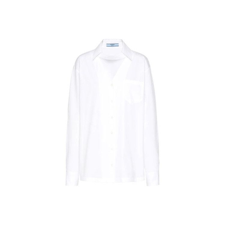 Prada Prada White Long Sleeve Sun Protection Shirt Size US S / EU 44-46 / 1 - 5 Thumbnail