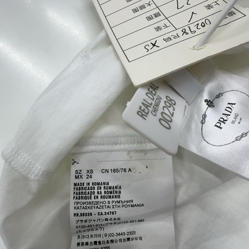 Prada Prada SS21 White Bow Detail T-Shirt Size US XS / EU 42 / 0 - 16 Thumbnail