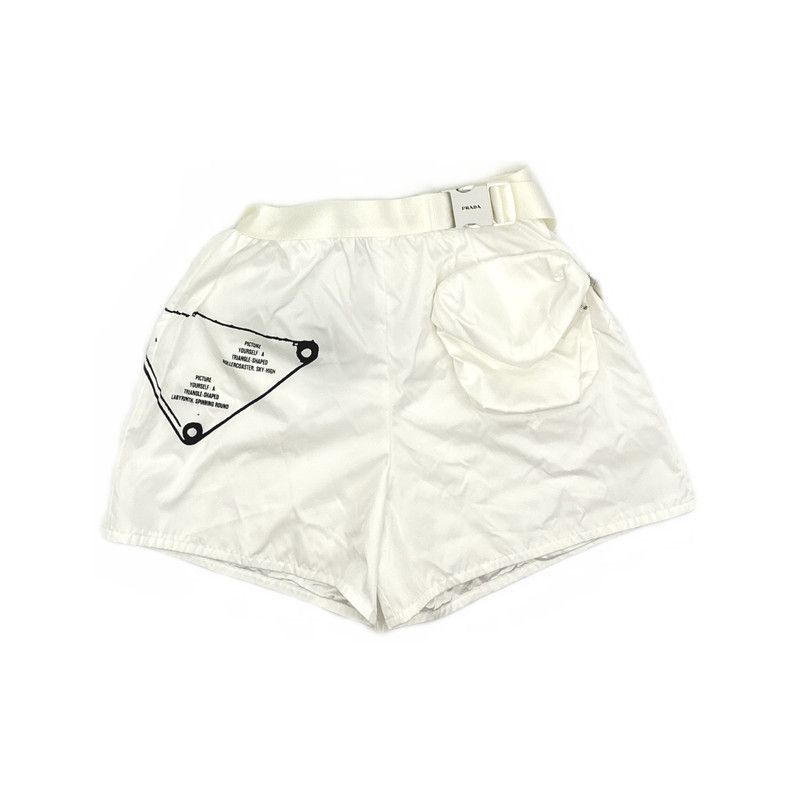 Prada Prada SS21 White Nylon Shorts for Women Size US 40 / EU 56 - 9 Thumbnail