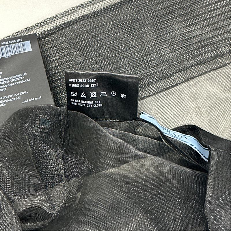 Prada Prada Black Wool Mini Skirt with Layered Design Size US 38 / EU 54 - 6 Thumbnail