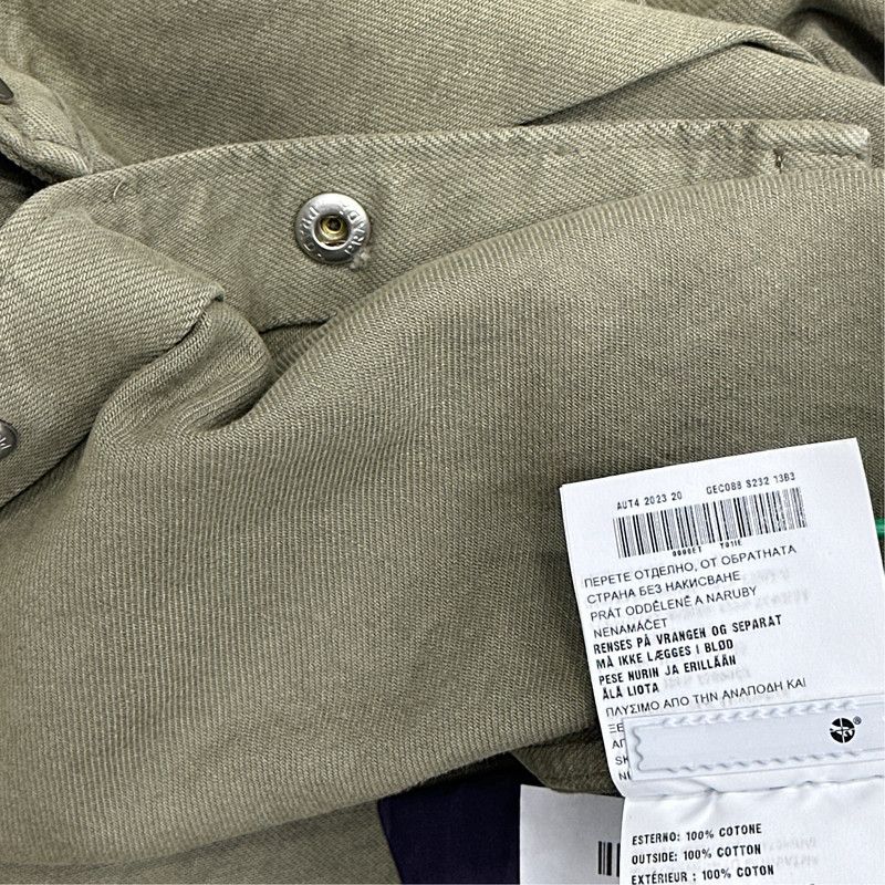 Prada Prada Khaki Denim Long Sleeve Shirt for Men Size US M / EU 48-50 / 2 - 5 Thumbnail