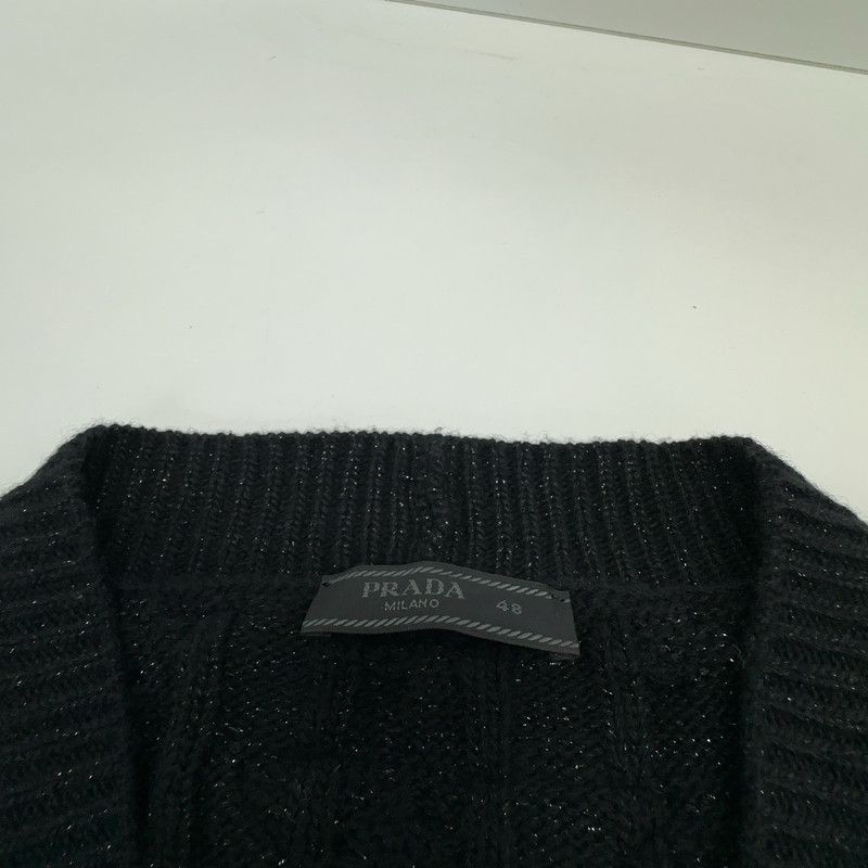 Prada Prada SS23 Black Cable Knit Cashmere Sweater Size US M / EU 48-50 / 2 - 3 Thumbnail