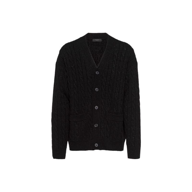Prada Prada SS23 Black Cable Knit Cashmere Sweater Size US M / EU 48-50 / 2 - 4 Thumbnail