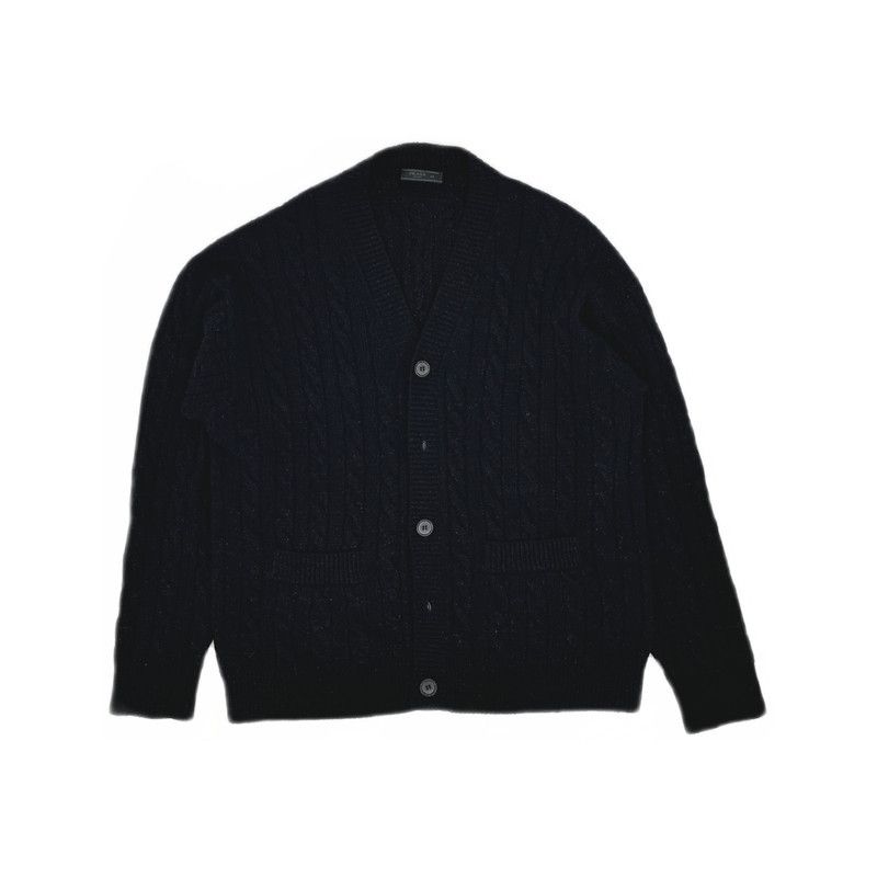Prada Prada SS23 Black Cable Knit Cashmere Sweater Size US M / EU 48-50 / 2 - 2 Thumbnail