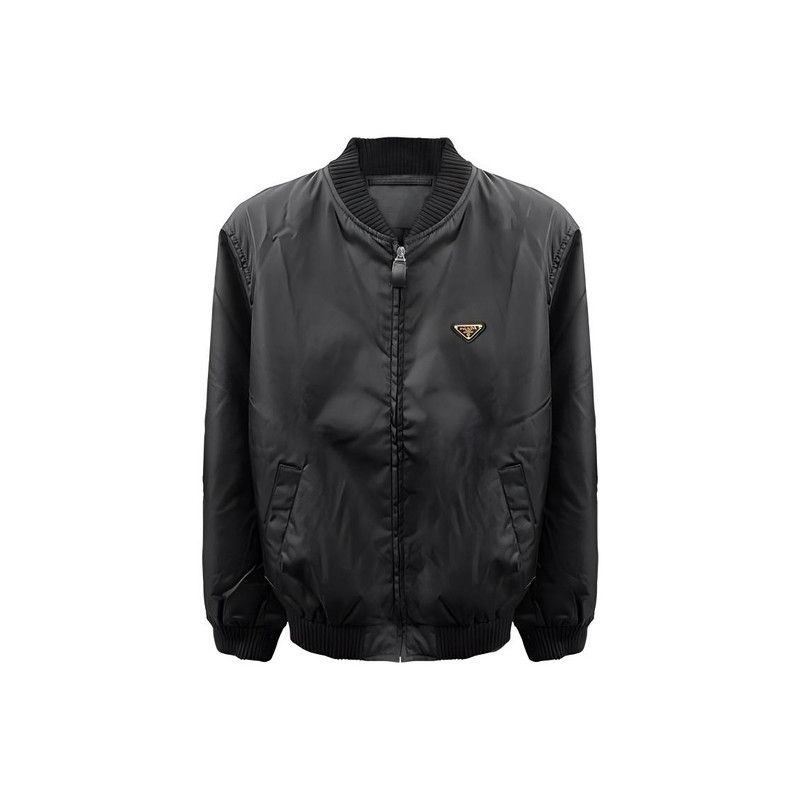 Prada Prada Black Logo Print Long Sleeve Jacket Size US L / EU 52-54 / 3 - 3 Thumbnail