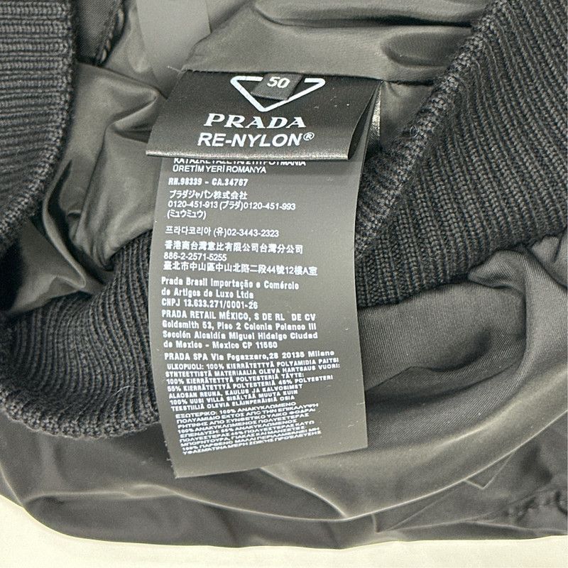 Prada Prada Black Logo Print Long Sleeve Jacket Size US L / EU 52-54 / 3 - 6 Thumbnail