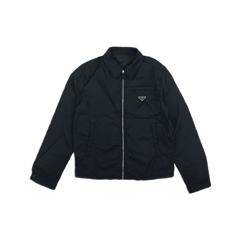 Prada Prada Black Lightweight Collar Jacket Size US M / EU 48-50 / 2 - 10 Thumbnail