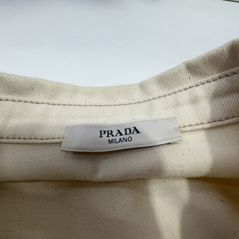 Prada Prada SS23 Beige Loose Fit Long Sleeve Shirt Size US XL / EU 56 / 4 - 9 Thumbnail