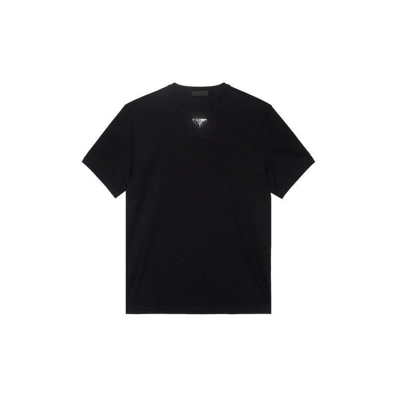 Prada Prada Black Crew Neck Short Sleeve T-Shirt Size US L / EU 52-54 / 3 - 4 Thumbnail