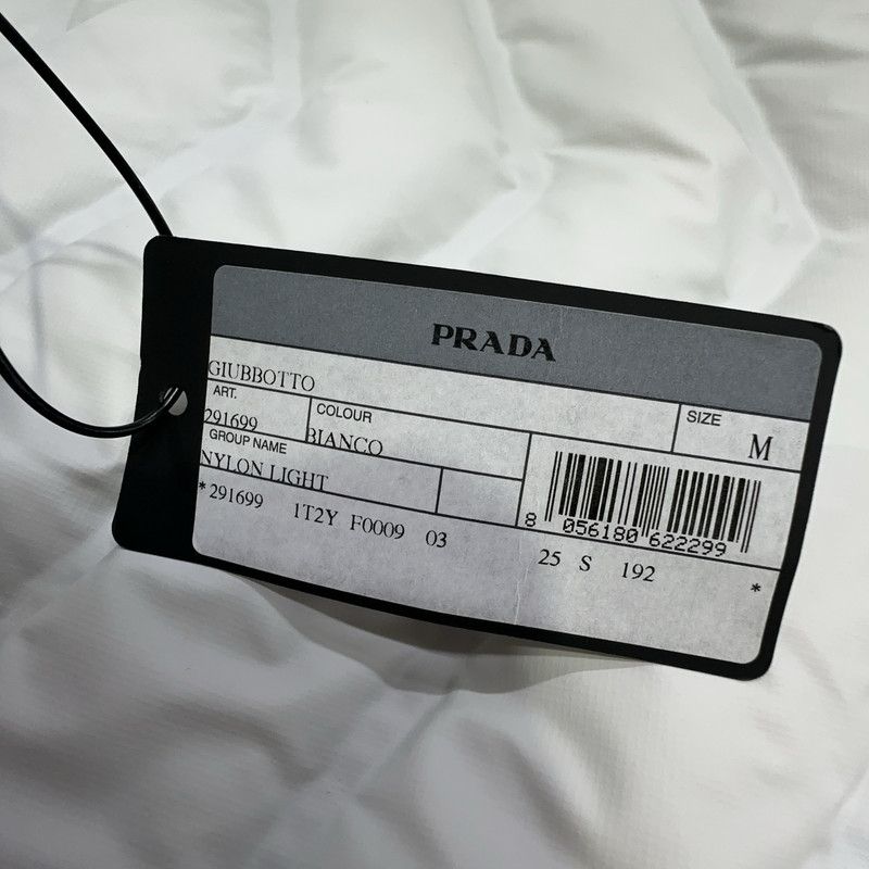 Prada Prada Men's Hooded Puffer Jacket in Ivory Size US M / EU 48-50 / 2 - 7 Thumbnail