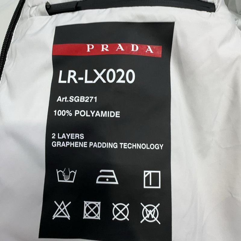 Prada Prada Men's Hooded Puffer Jacket in Ivory Size US M / EU 48-50 / 2 - 6 Thumbnail