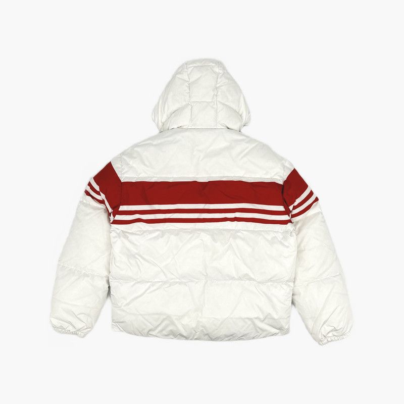 Prada Prada White Striped Hooded Down Jacket Size US XL / EU 56 / 4 - 7 Thumbnail