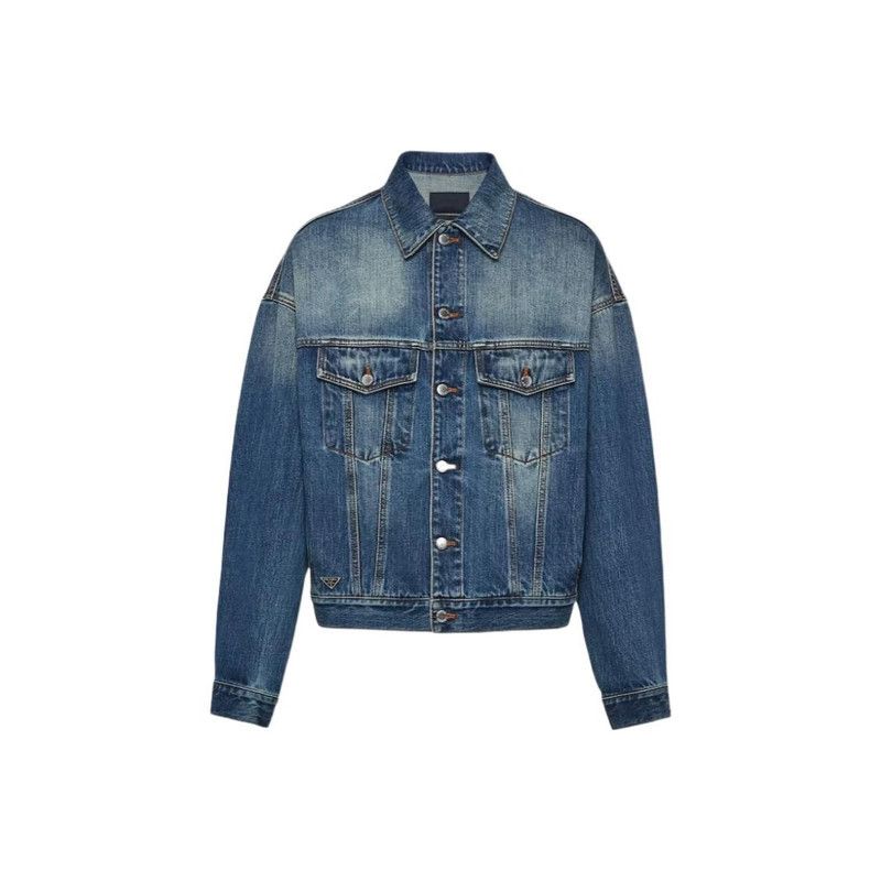 Prada Prada SS24 Vintage Denim Jacket for Men Size US S / EU 44-46 / 1 - 4 Thumbnail