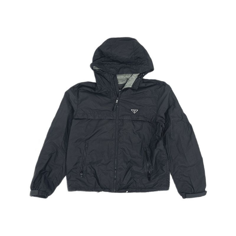 Prada Prada Minimalist Black Nylon Jacket for Men Size US XL / EU 56 / 4 - 4 Thumbnail