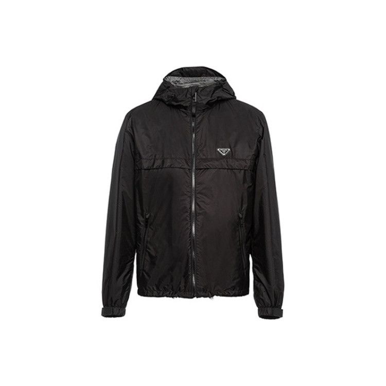 Prada Prada Minimalist Black Nylon Jacket for Men Size US XL / EU 56 / 4 - 5 Thumbnail